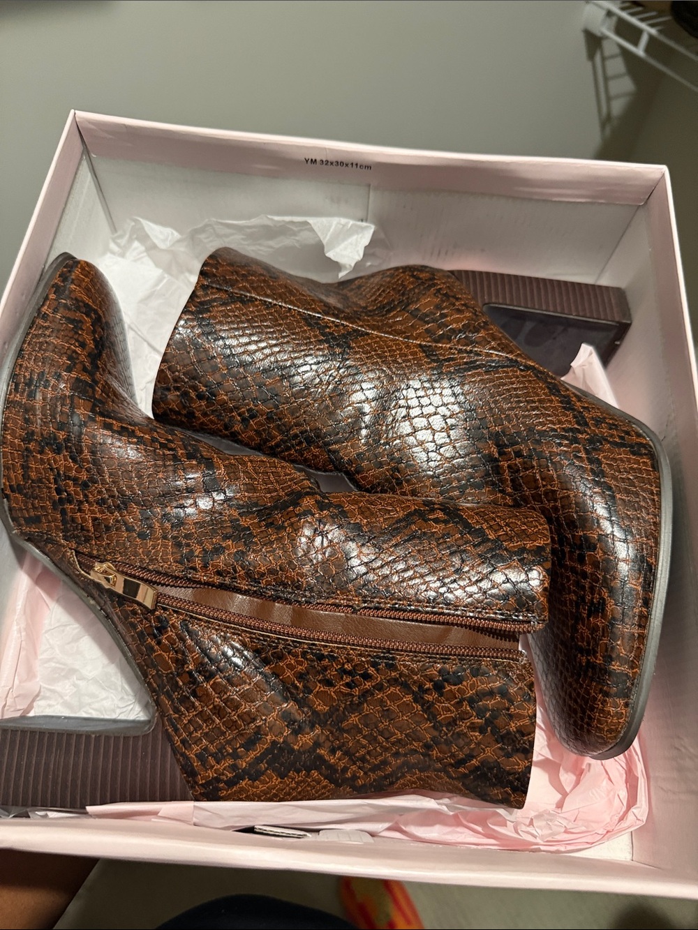 Brown Snake Booties